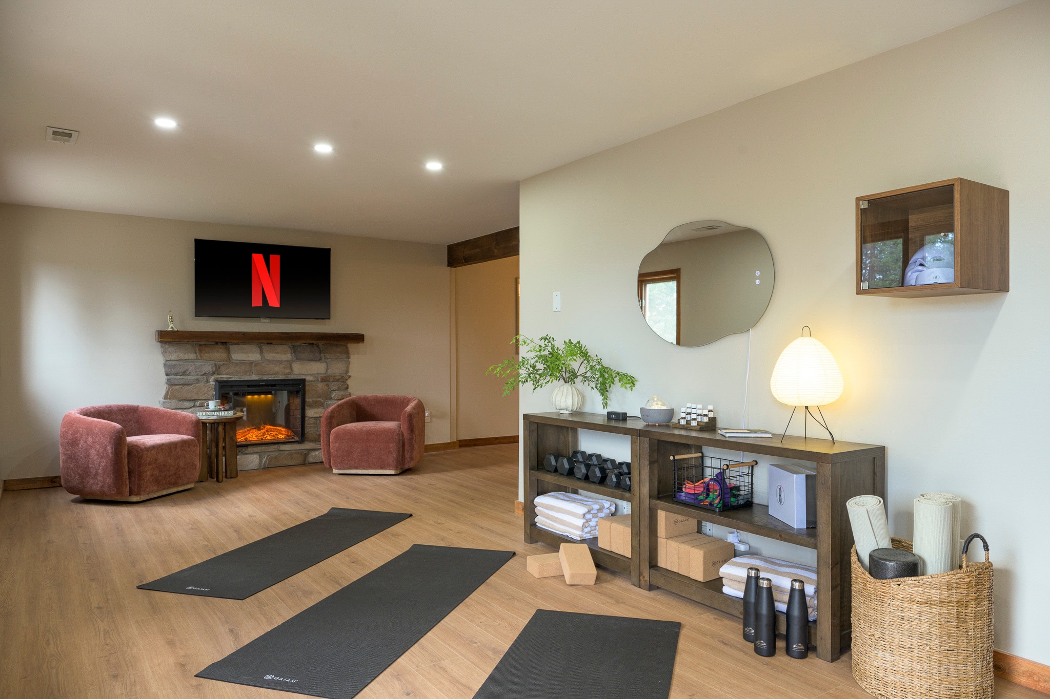 Gourmet kitchen and dining area